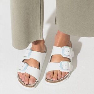 RARE Birkenstock Arizona Big Buckle Rainbow Pastel Ombre Sandals